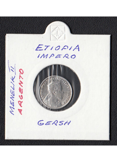 ETIOPIA Impero Gersh argento Menelik II